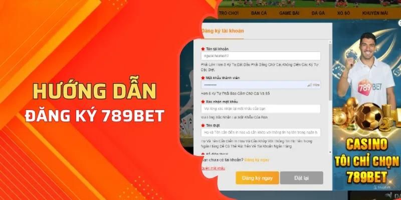 Quá trình đăng ký 789Bet thực hiện vô cùng đơn giản